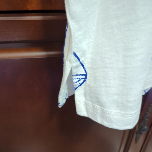 Women's Copa Cabana Sailboats USA Blouse Size Petite Sm Short Sleeve Button Up - Picture 7 of 10